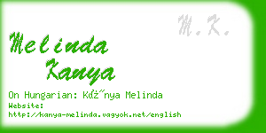 melinda kanya business card
